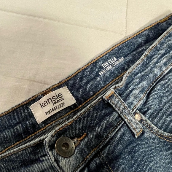 Kensie The Ella High Rise Straight Jeans Blue Denim (Size 30) - Picture 3 of 6